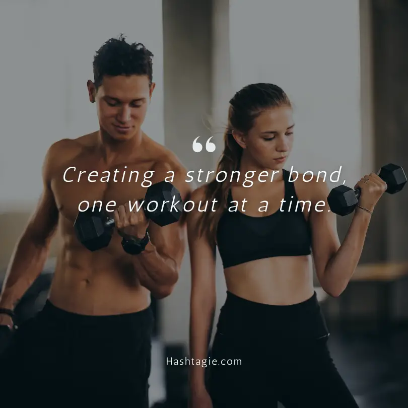 Fitness/workout captions for couples  example image