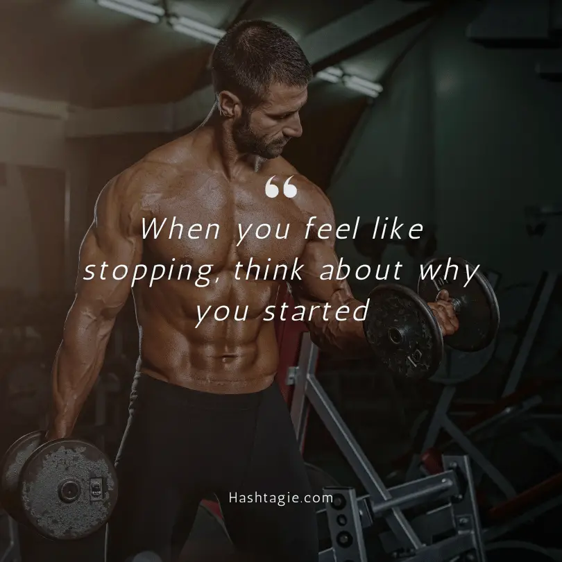 Gym motivation captions example image