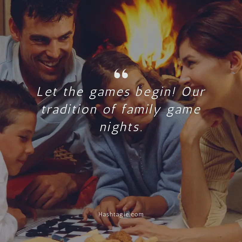Instagram captions for family game nights example image