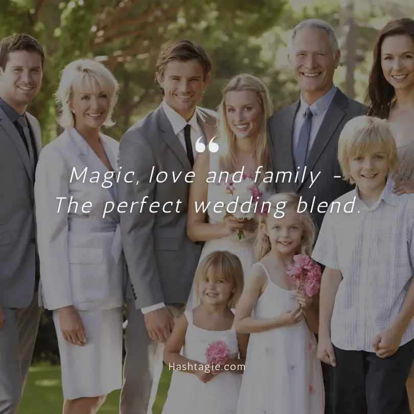 Instagram captions for family weddings example image