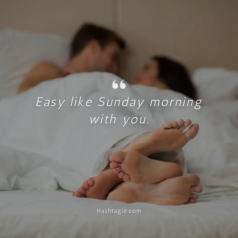 Lazy Sunday captions for couples on Instagram example image