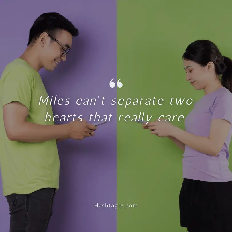 Long distance relationship captions example image