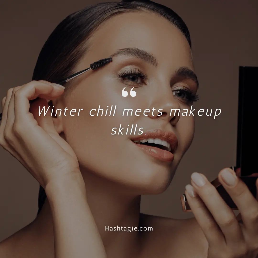 Makeup captions for a glowy, sun-kissed look example image