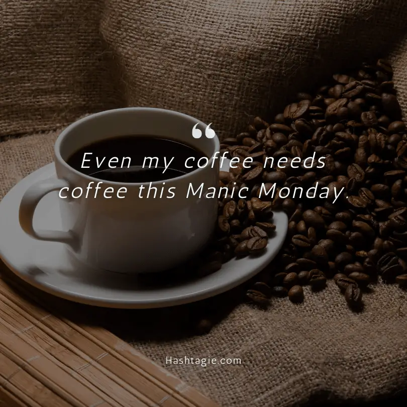 Manic Monday Instagram Captions  example image
