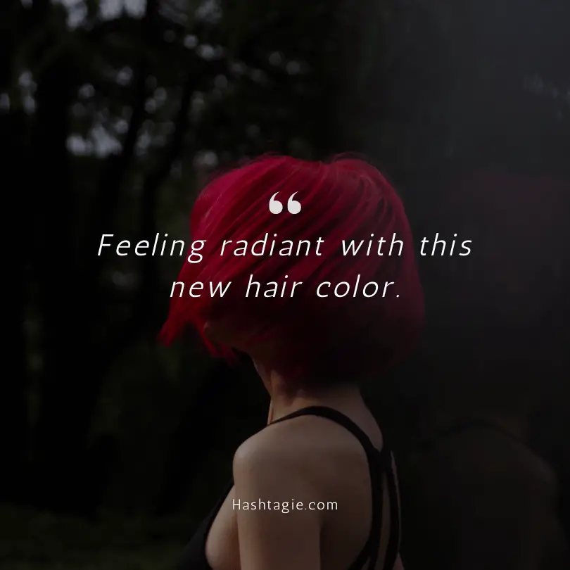 New hair color captions example image