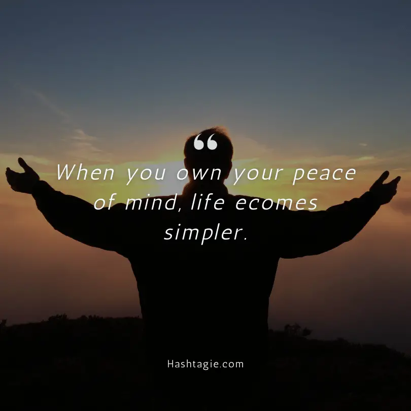 Peace captions for inspirational posts example image