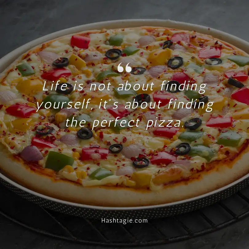 Pizza lover food captions example image