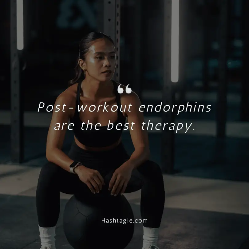 Post-workout captions example image