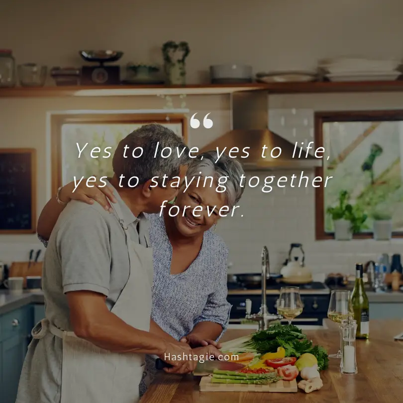 Proposal captions for couples on Instagram example image