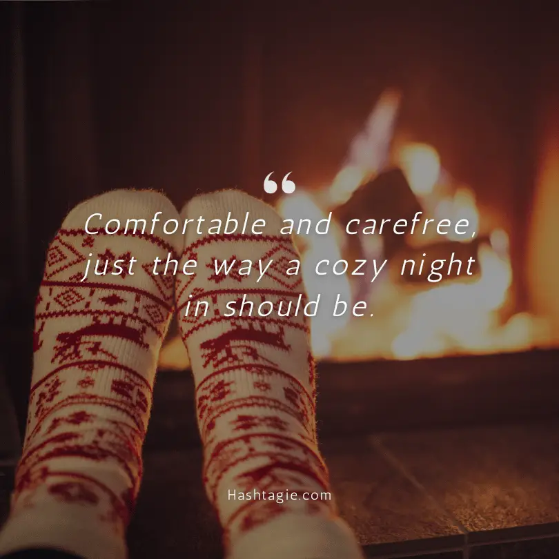 Relaxation captions for Cozy nights in example image