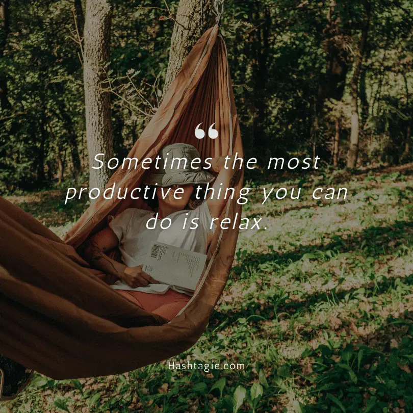 Relaxation quotes for Hammock nap times example image