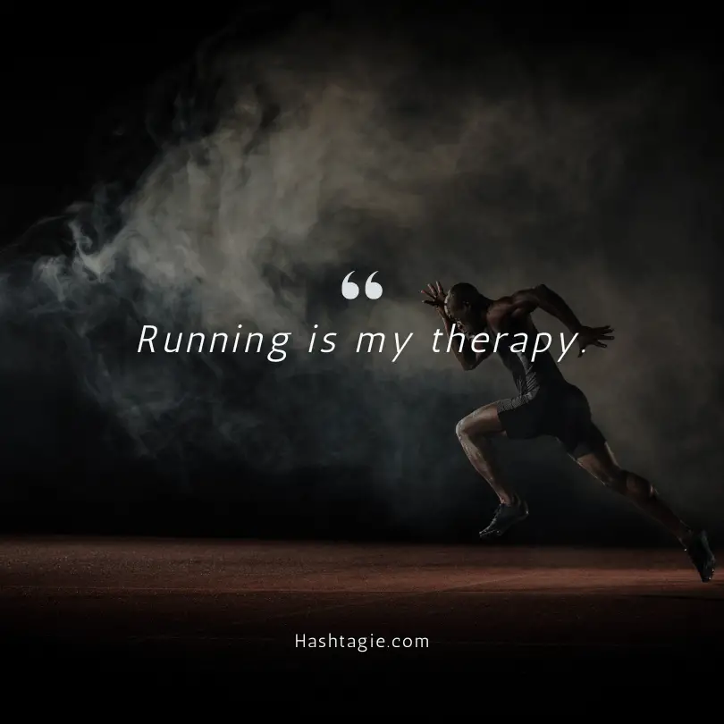 Runner's life captions example image