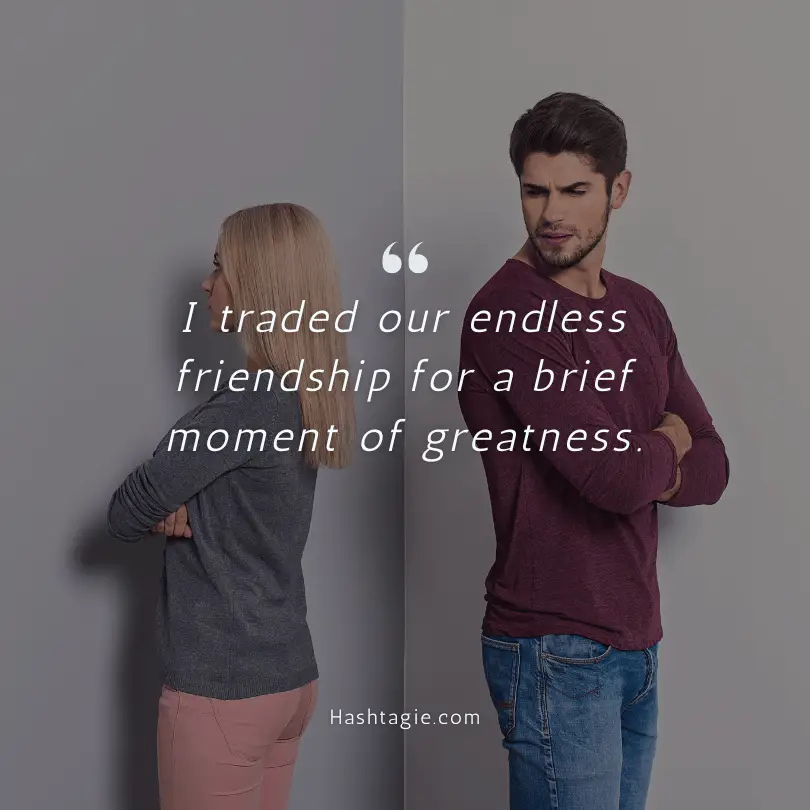 Sad Instagram captions about friendship loss example image