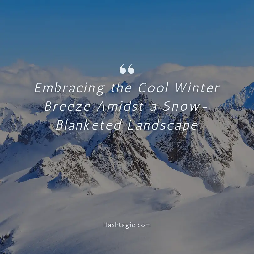 Scenery captions for winter landscapes example image