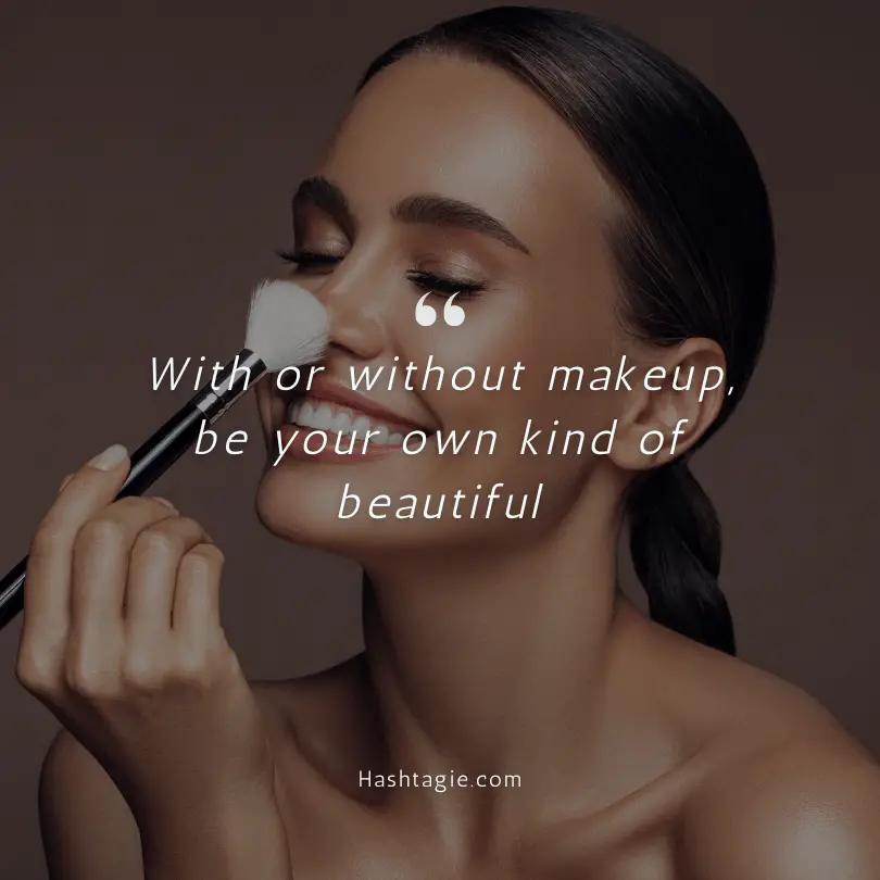 Self Love Captions for Makeup-Free Day  example image
