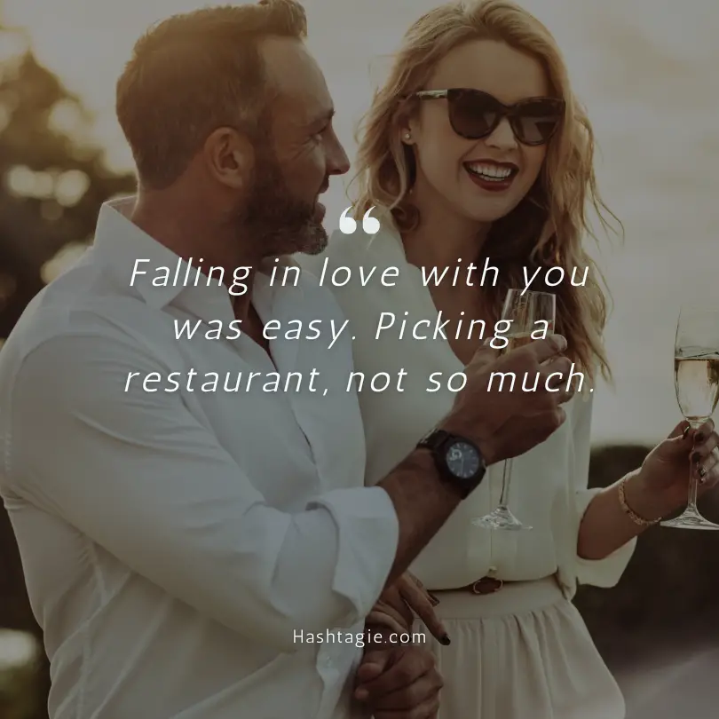 Silly captions for couples on Instagram  example image
