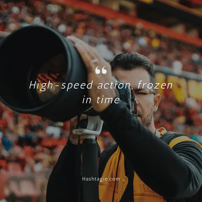 Sports photography captions example image