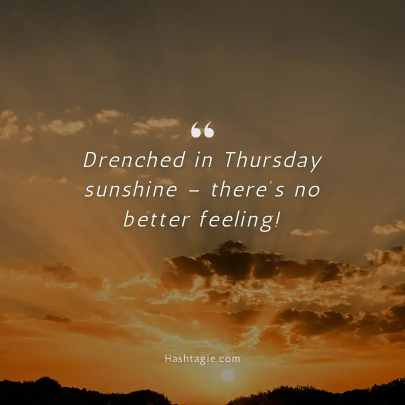 Thursday sunshine captions example image