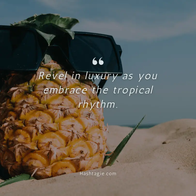 Tropical captions for luxury resorts example image