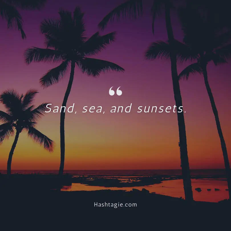 Tropical captions for sunset lovers  example image