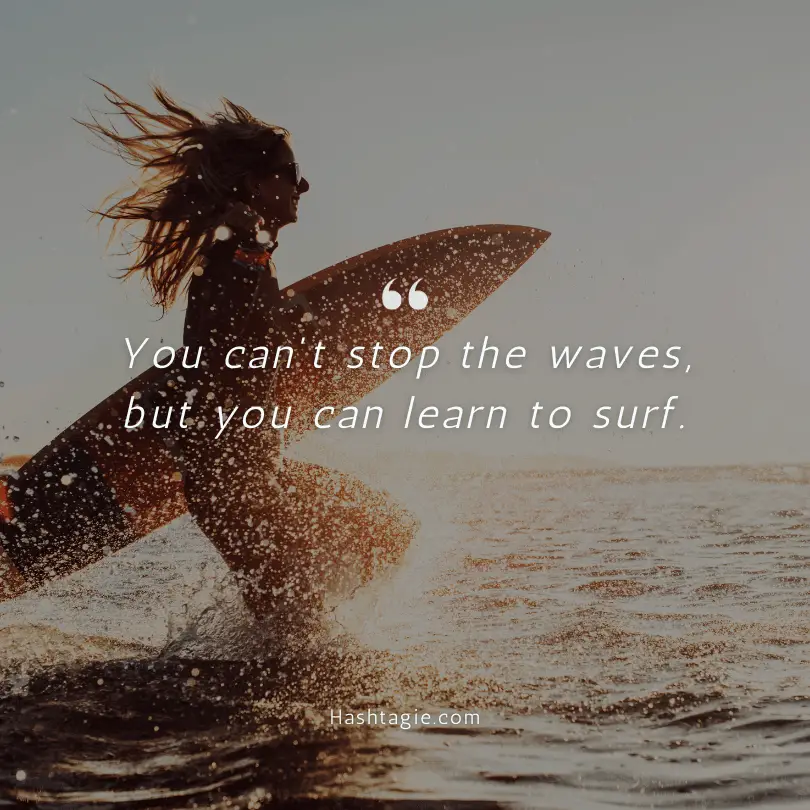 Tropical captions for surfers example image