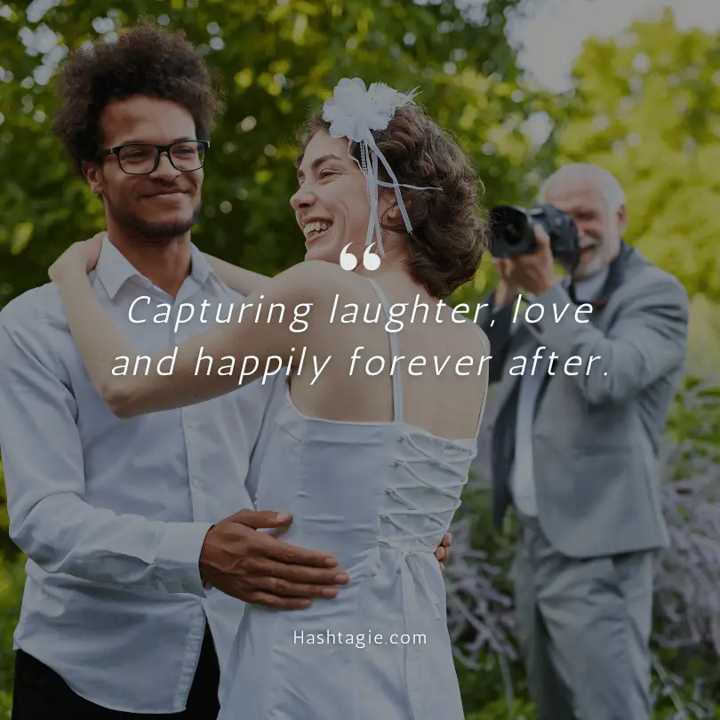 Wedding photography captions example image