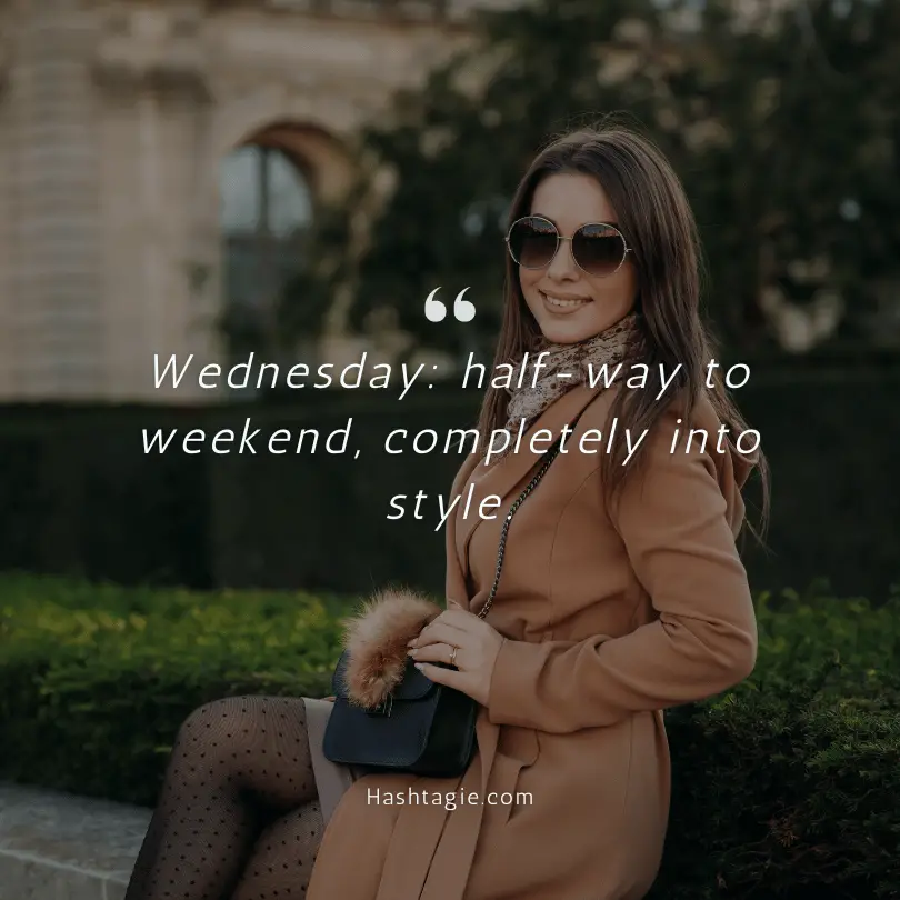 Wednesday fashion style Instagram captions example image