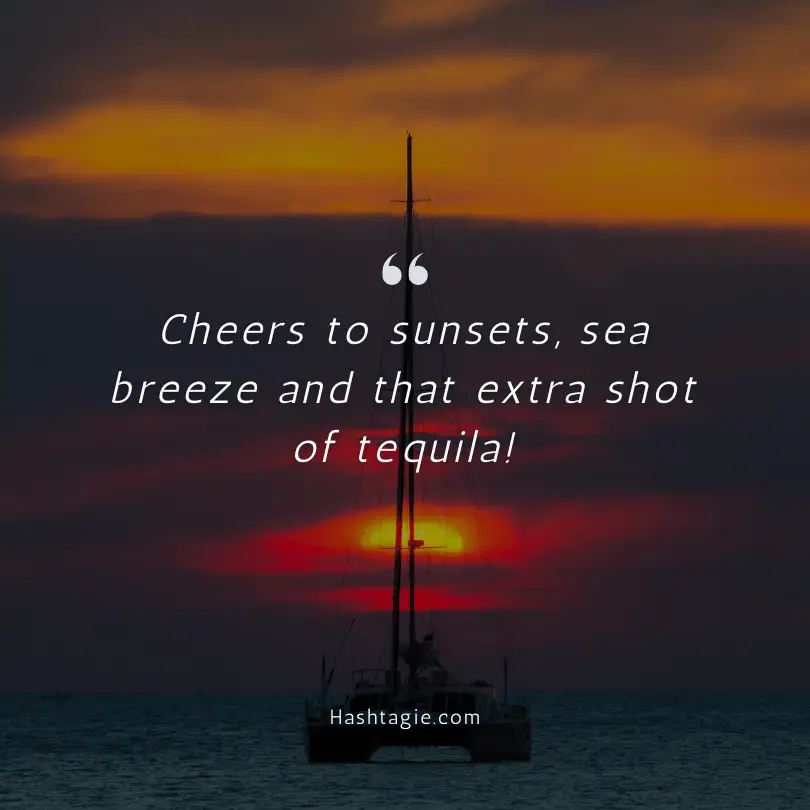 Yacht Instagram Captions for Booze Cruises  example image