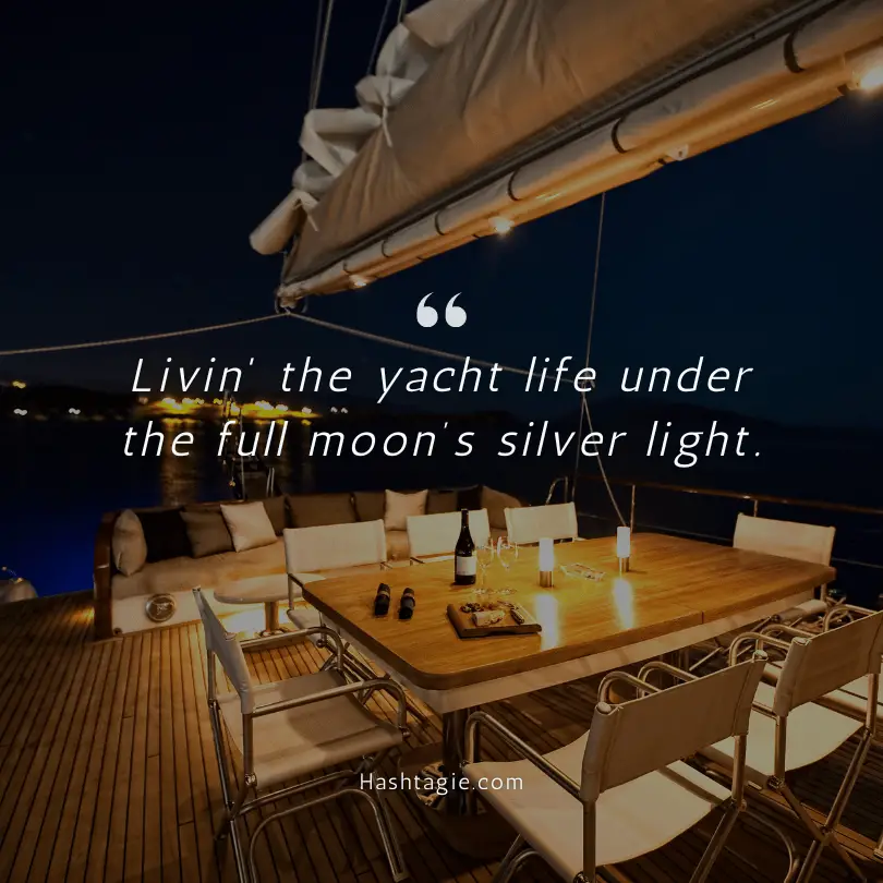 Yacht Instagram Captions for Full Moon Parties  example image