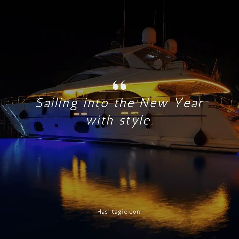 Yacht Instagram Captions for New Year Parties  example image