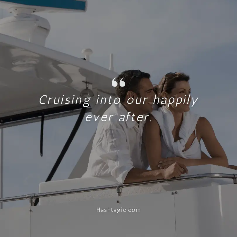 Yacht Instagram Captions for Weddings  example image