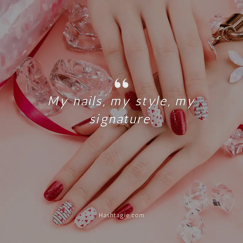 Acrylic Nails Captions example image