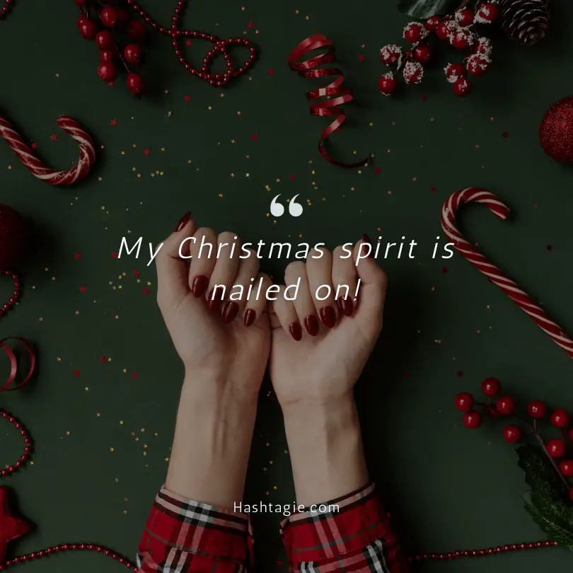 Christmas Nail Captions example image