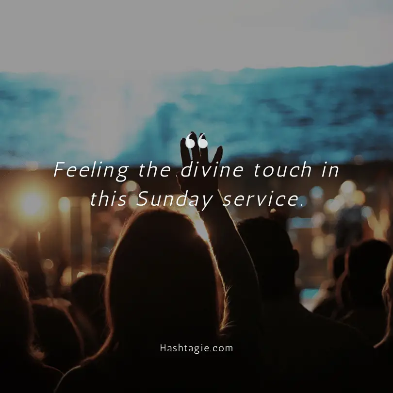 Church Sunday Instagram captions example image