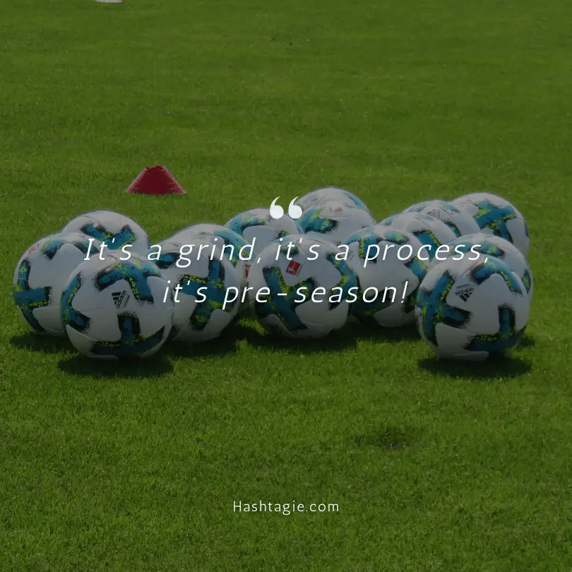 Football captions for pre-season games example image