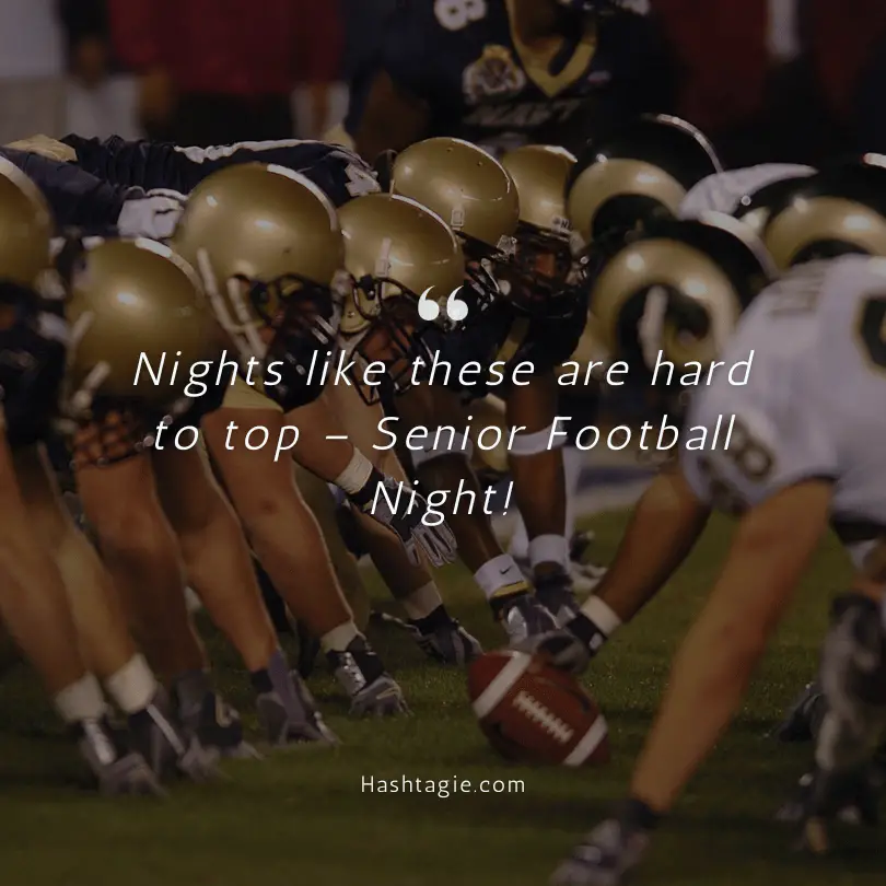 Football captions for senior night example image