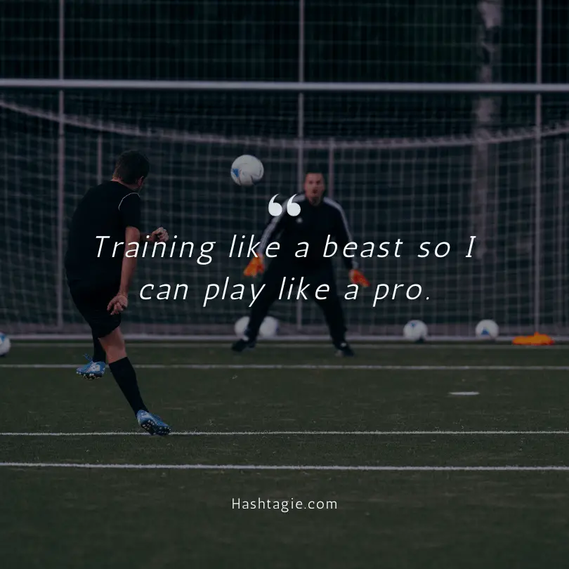 Football captions for training sessions example image