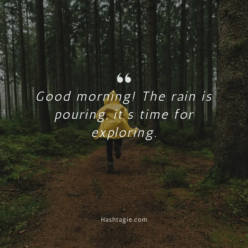 Good morning captions for rainy days  example image