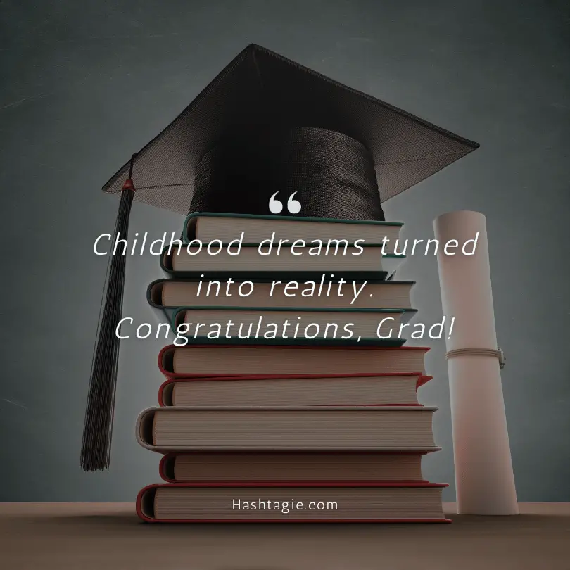 Graduation captions for siblings example image