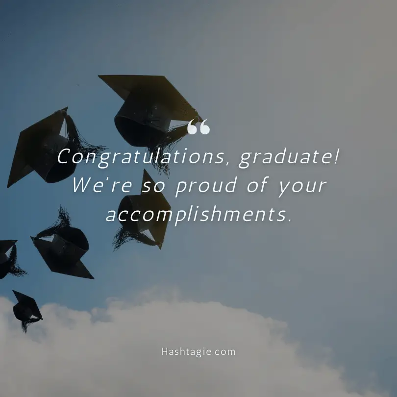 Graduation captions for sons example image