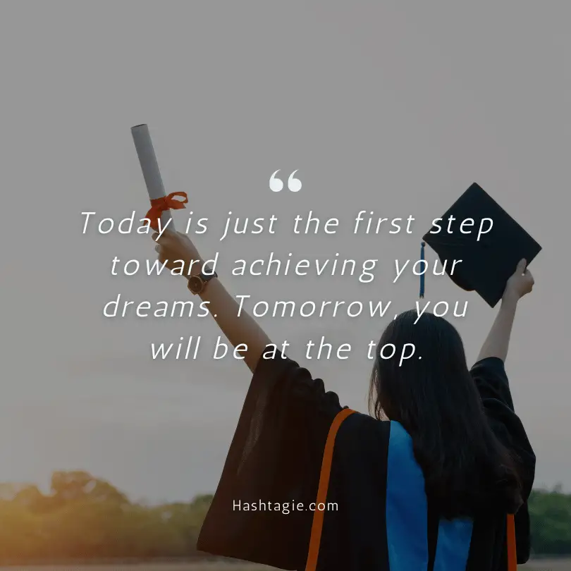 Graduation captions or quotes from parents to students example image