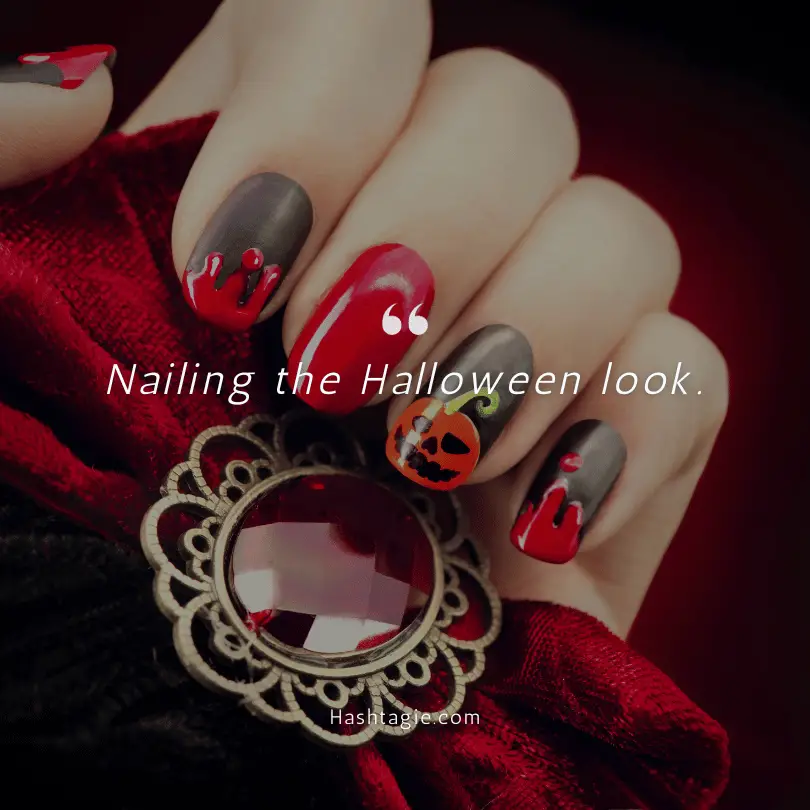 Halloween Nail Captions example image