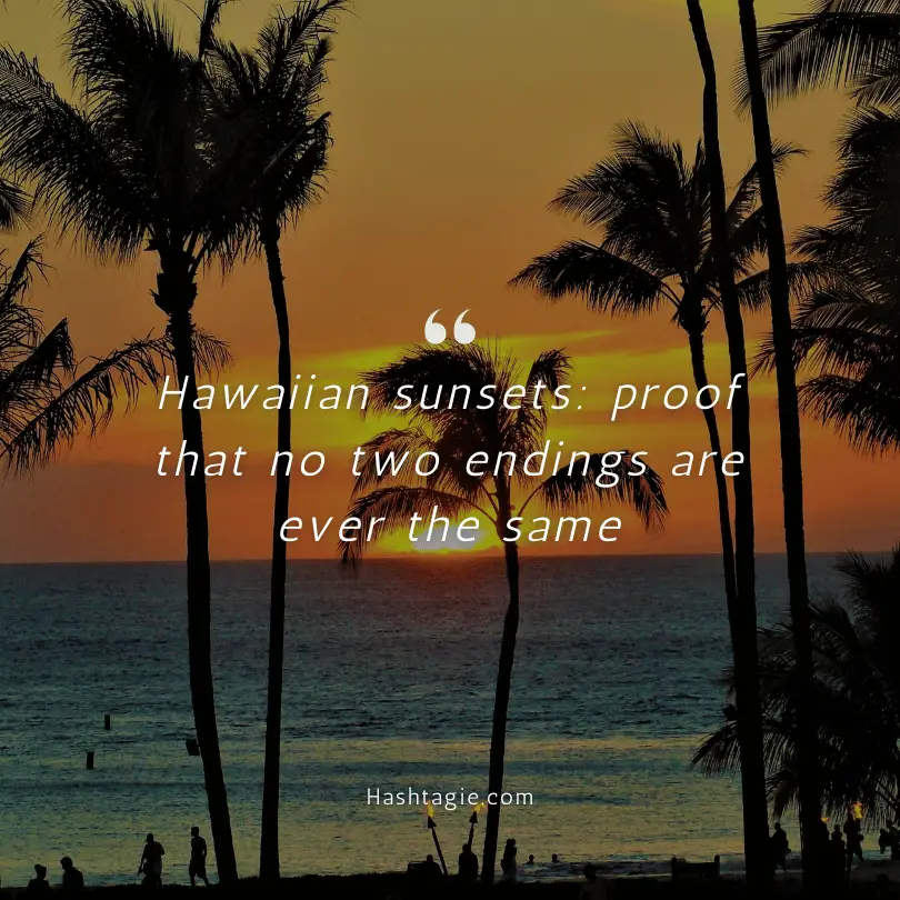 Hawaiian Sunset Instagram Captions example image