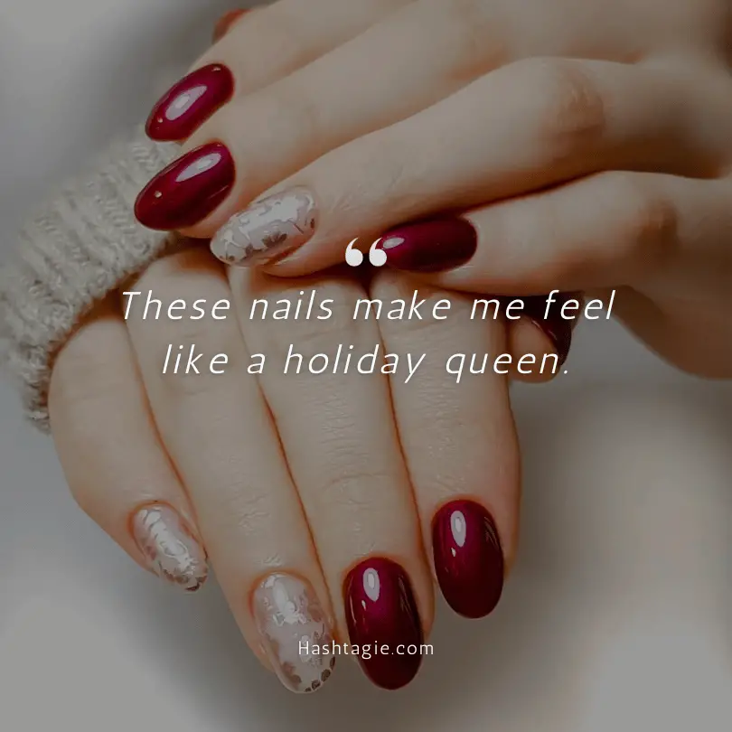 Holiday Nail Captions example image