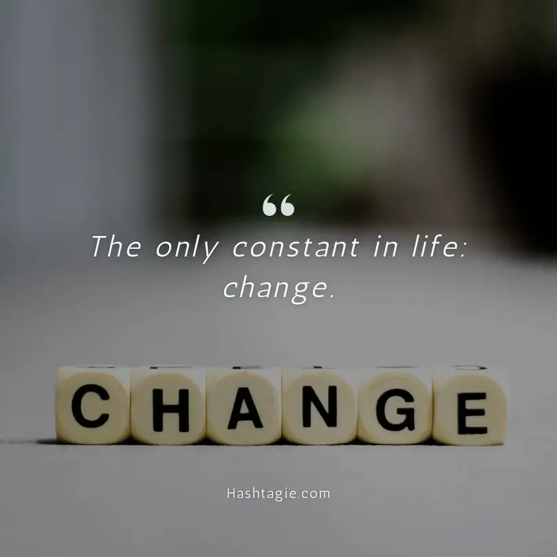 Instagram captions about life changes example image