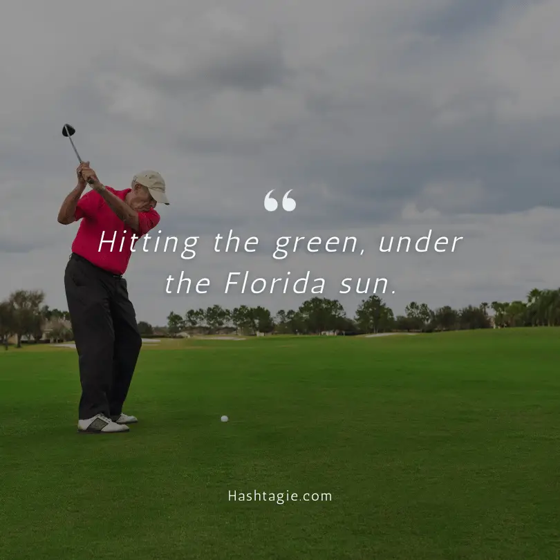 Instagram Captions for Florida Golf Courses example image