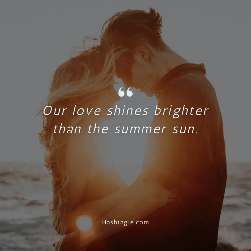 Love captions for summer example image