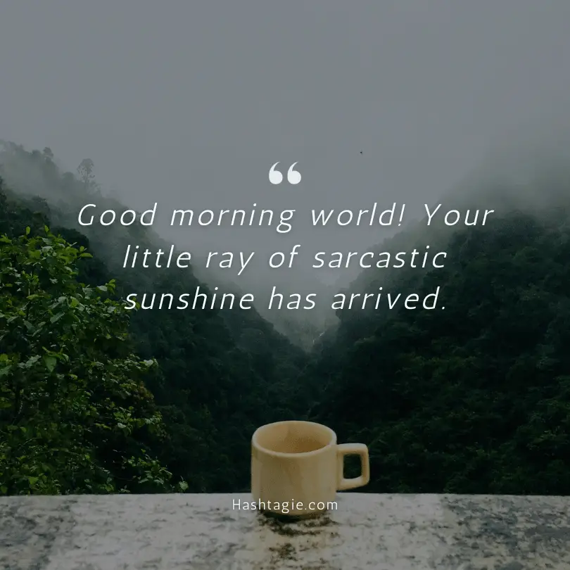 Motivational morning captions  example image