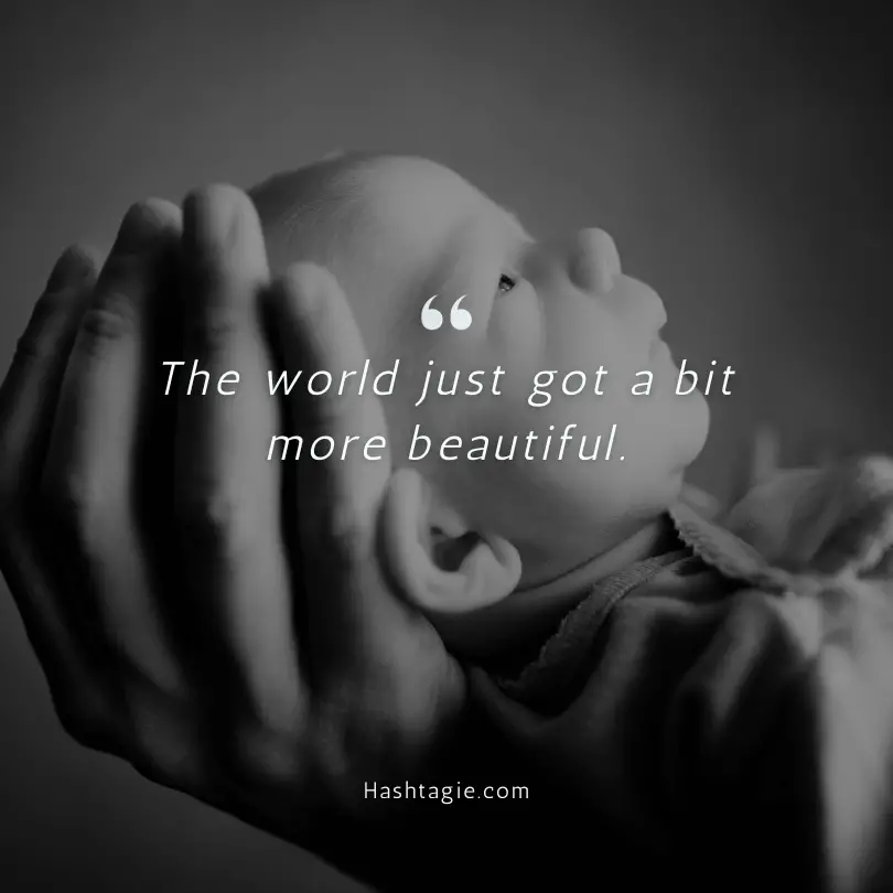 Newborn Photoshoot Captions example image