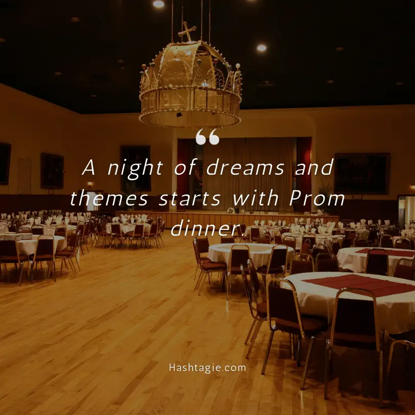 Prom dinner captions example image
